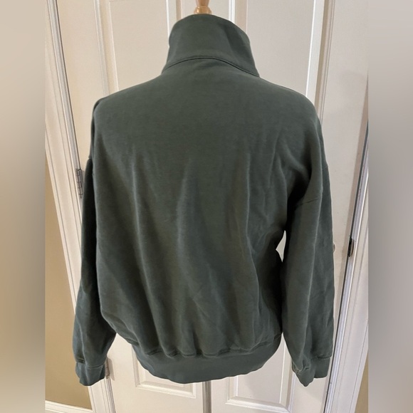 NWT Victoria’s secret PINK Olive Green Zip-Up Sweatshirt-Size Small - Picture 5 of 8